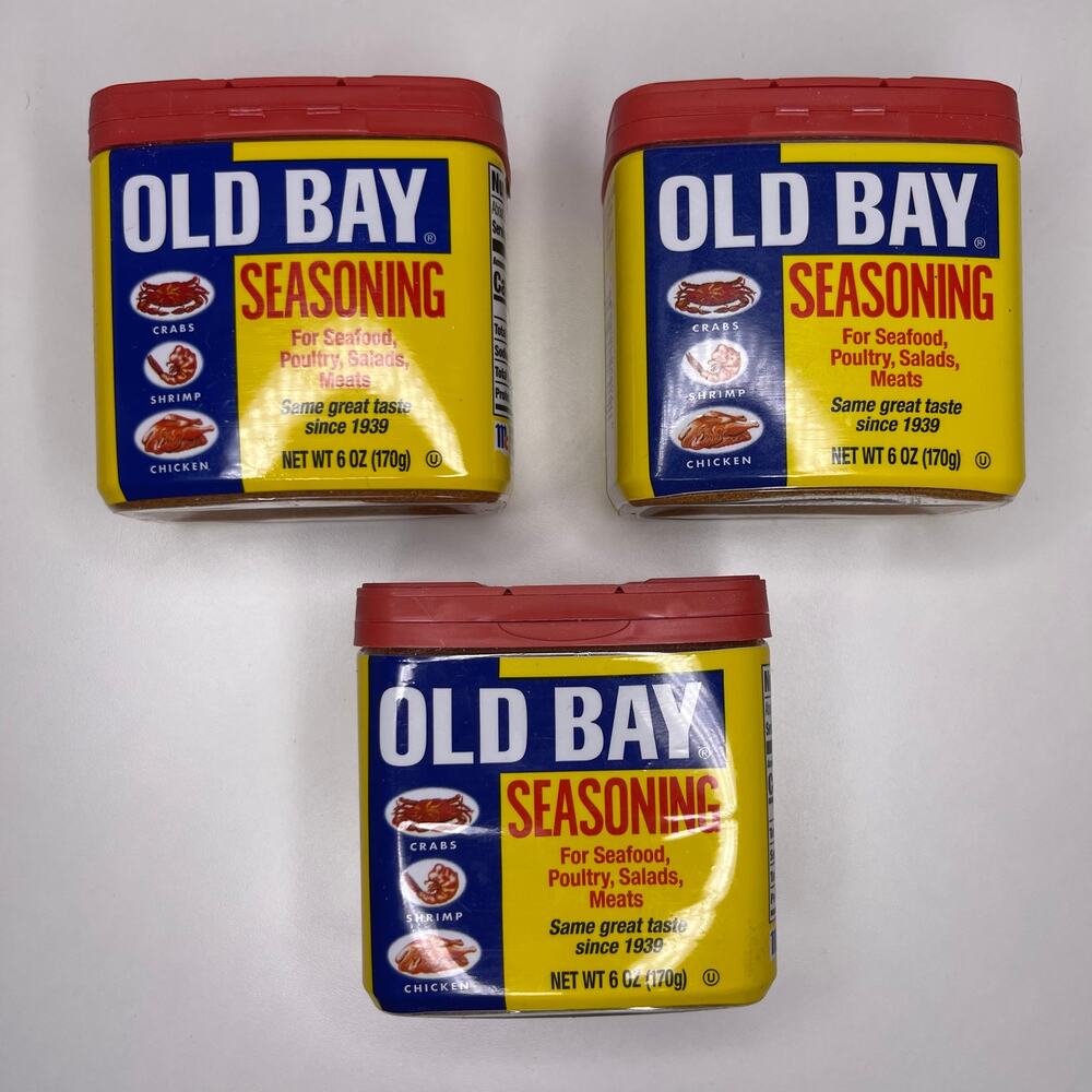 Set of 3! OLD BAY 6oz Seasoning Maryland Seafood Crab Spice McCormick NEW SEALED
